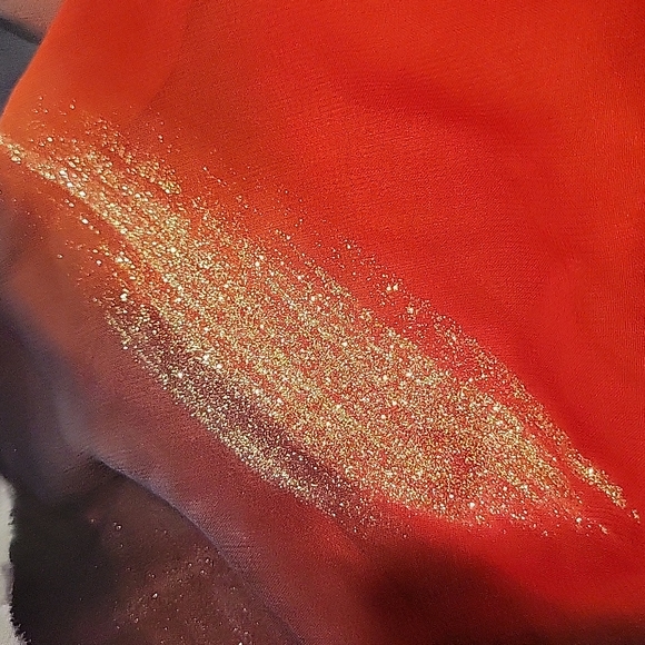 Sheer brilliant gold artful beads pullover cape shawl osfm - Picture 5 of 9